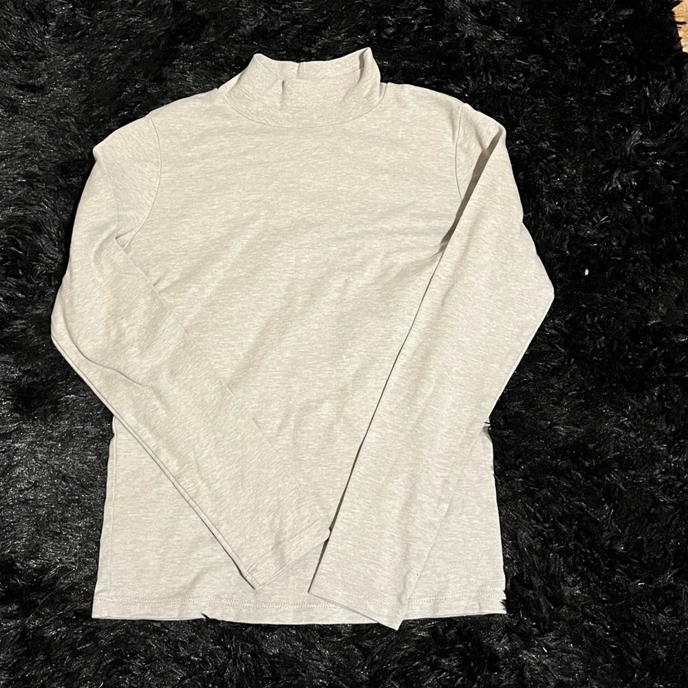 Light grey mock neck long sleeve